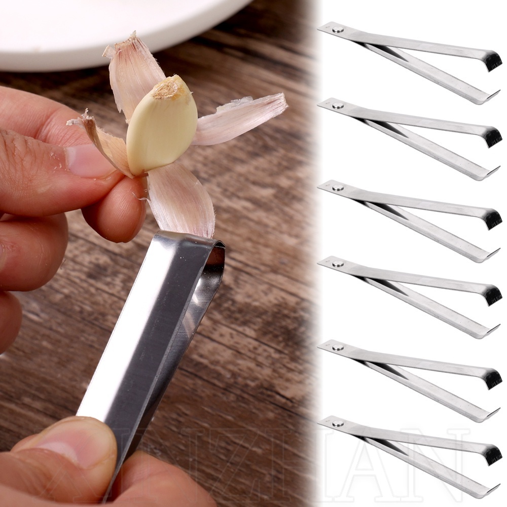 1/2 Pcs Descascador Manual De Aço Inoxidável Alho/Ferramentas De Descascamento De Casca Pinça De Cozinha Multifuncional/Porcas Vegetais em Oferta na Shopee