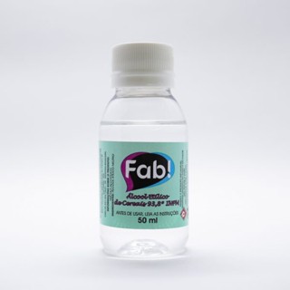 ÁLCOOL ETÍLICO DE CEREAIS 93,8 INPM P/ DECORAÇÃO 50ML - FAB!