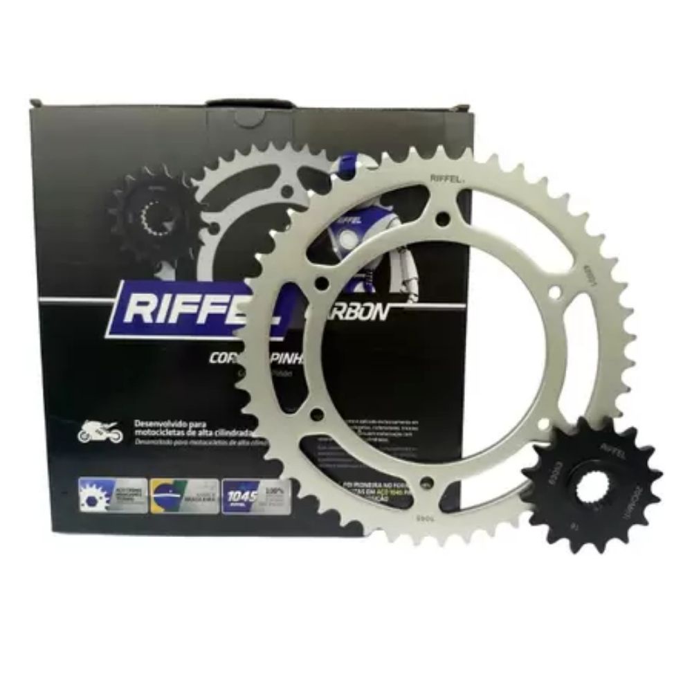 Semi Kit Relação Coroa + Pinhão 650 GSF BANDIT Riffel Carbon