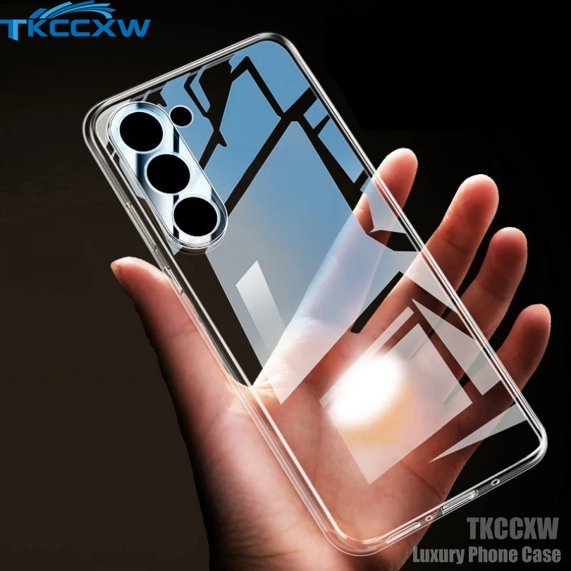 Para Samsung S24 Ultra S24 Plus S23 FE A05 A05S A15s A25 A35 A55 M14 M54 Estojo Simples E Fino TPU Transaprent Capa Do