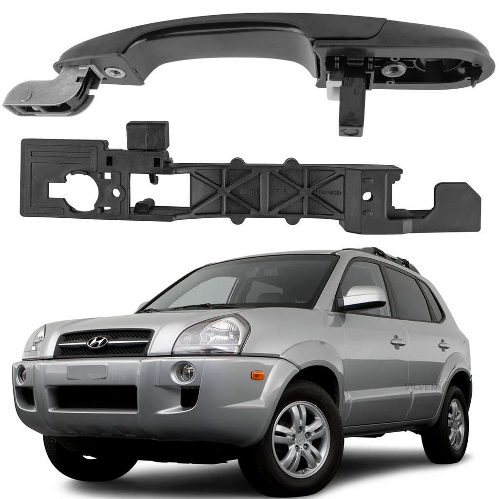 Maçaneta Externa Traseira Direita Tucson Com Base Suporte 2006 a 2016