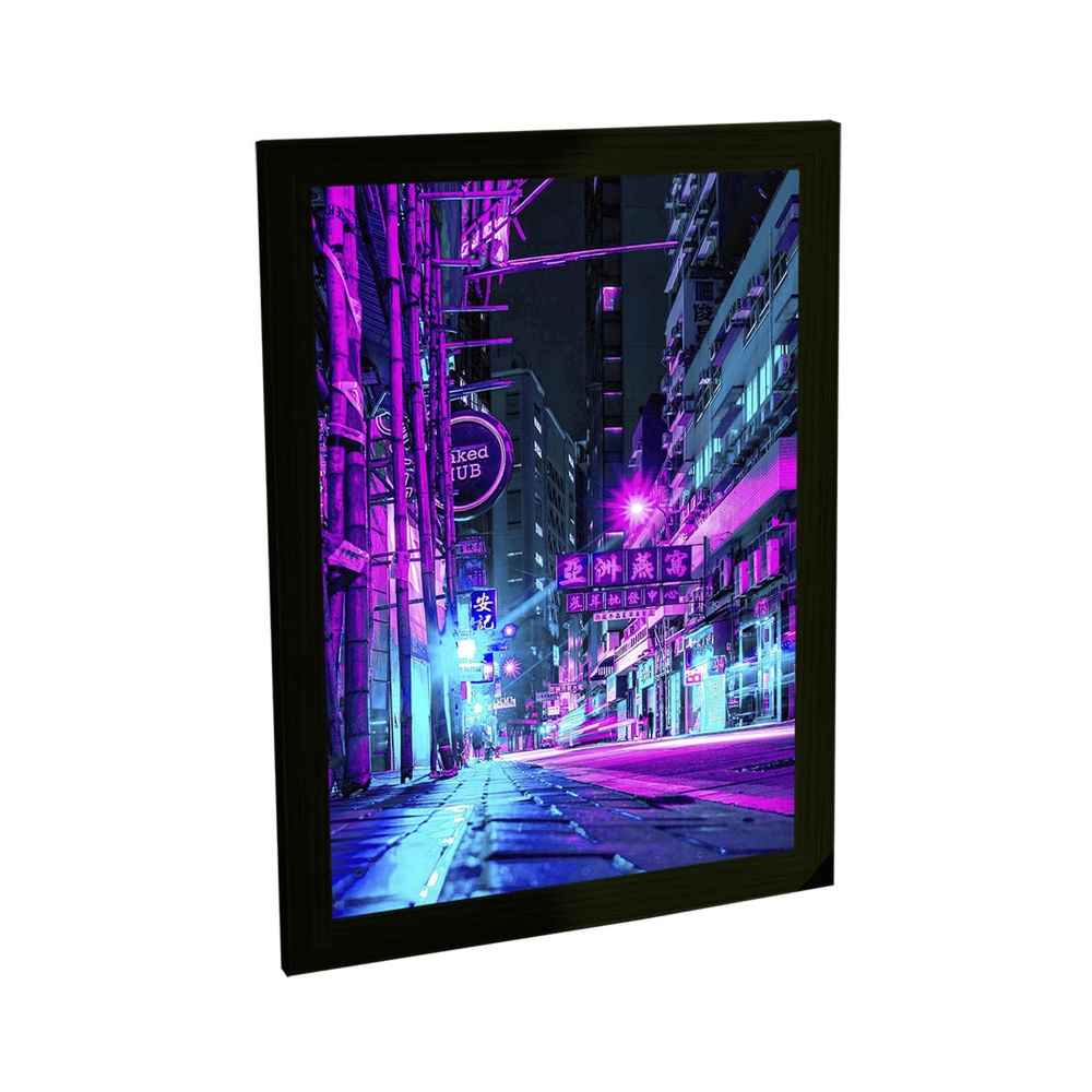 Quadro Decorativo Japão Aesthetic Cores Neon Poster Anime