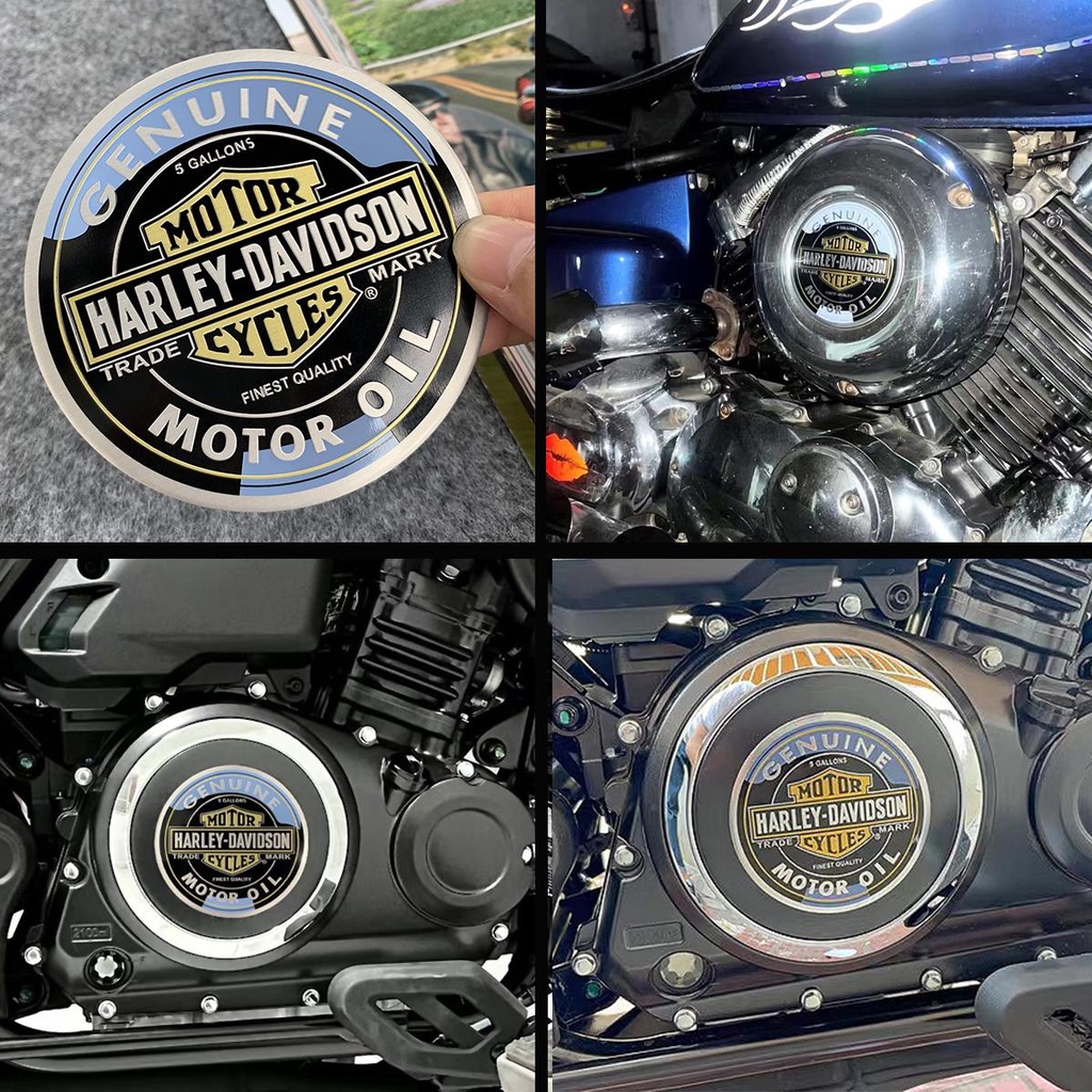 Harley Retro Emblema De Alumínio Adesivo Adequado Para Motocicleta Motor Tanque Combustível Corpo Metal Davidson 883 Ace