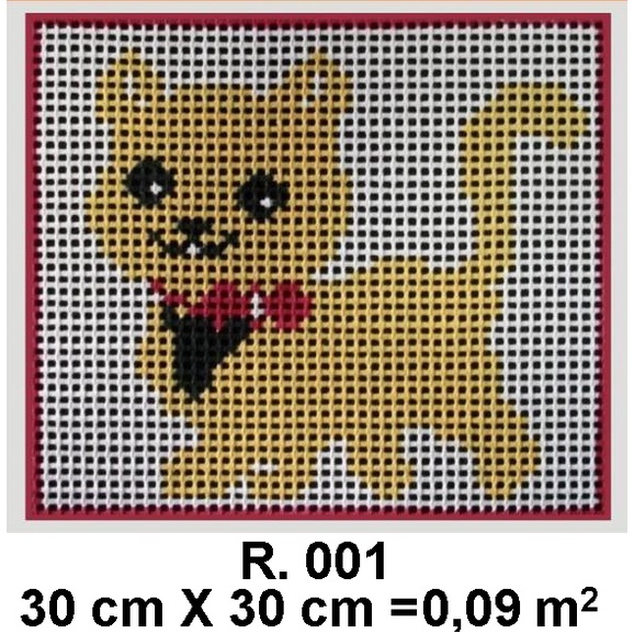 Tela para Bordar Pintada à Mão Tapeçaria em Talagarça Grossa Cru Artesanato Trabalho Manual meio ponto rosinha ponto impar Tela R. 001