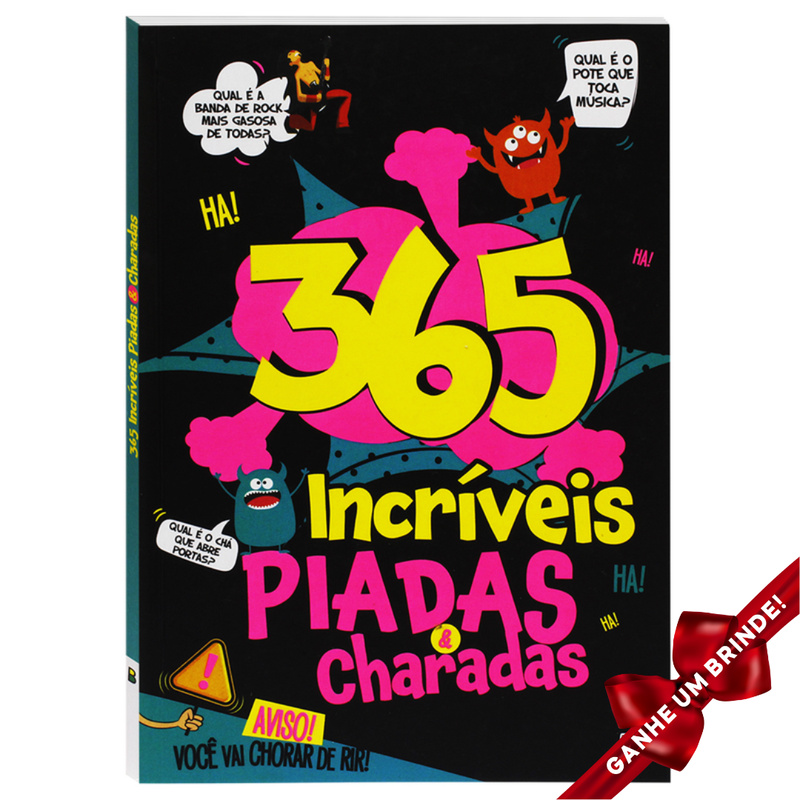 Livro 365 Incríveis Piadas e Charadas SBN Crianças Filhos Infantil Desenho História