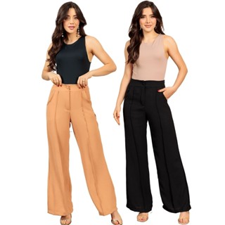 Kit 2 Calça Pantalona de Botão Duna