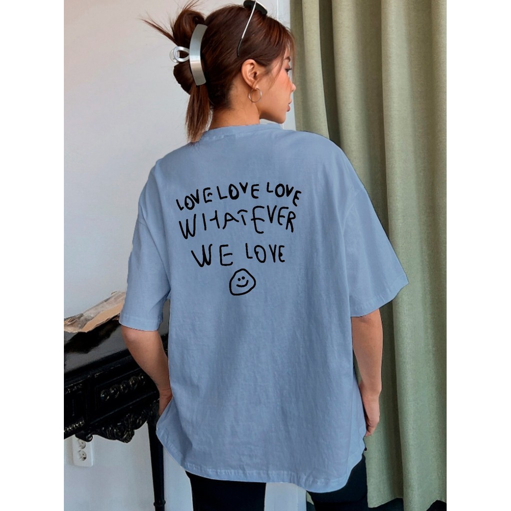 Camiseta Oversized Feminina T Shirt Unissex Streetwear Academia Aesthetic Camisa Bordada Blusa