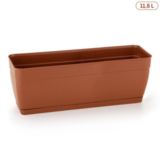 Floreira com Prato Anti-Dengue 11,5L Jardineira Vaso Plástico Retangular Diversas Cores em Oferta na Shopee