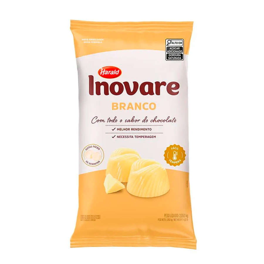 Inovare Gotas de Chocolate Branco - 2,05kg - 1 unidade - Harald - Rizzo em Oferta na Shopee