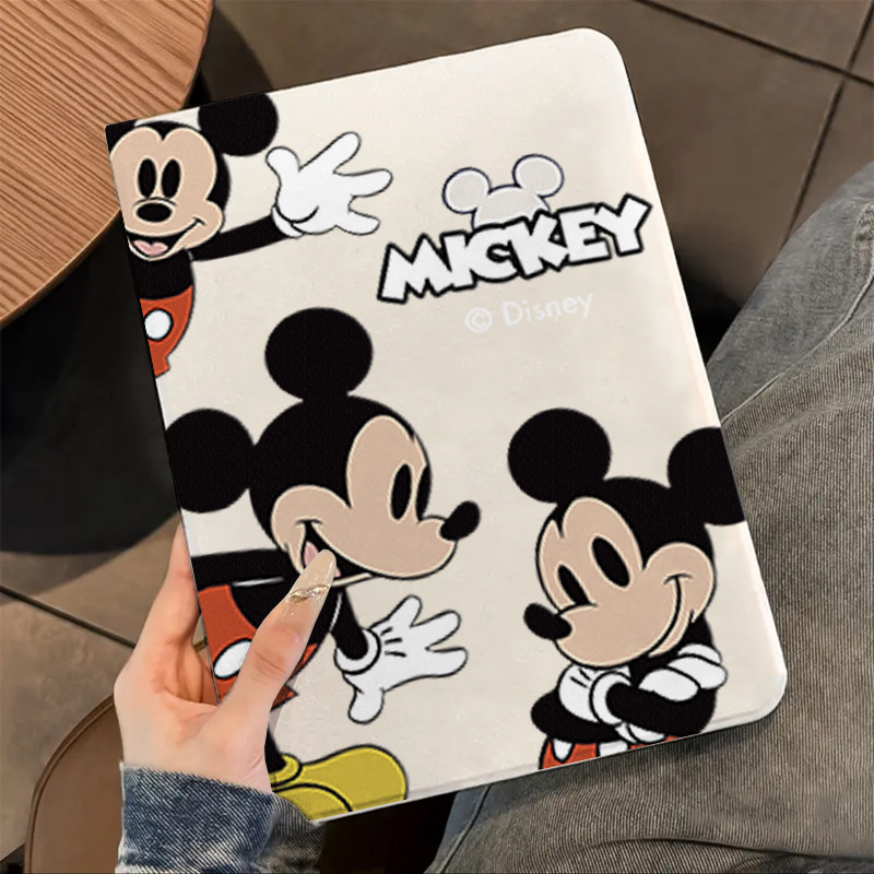 Capa Capinha Silicone Flip Mickey para Tablet Samsung Galaxy Tab S6 Lite A9 PLUS S9 S10 FE PLUS + Case Slot para Caneta