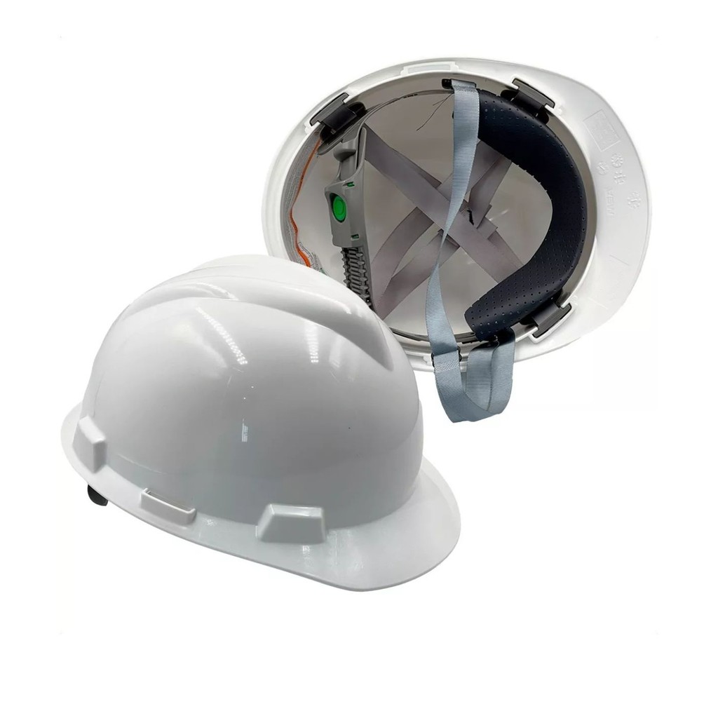 Capacete VGARD MSA Aba Frontal Catraca Carneira Jugular Segurança EPI CA 498