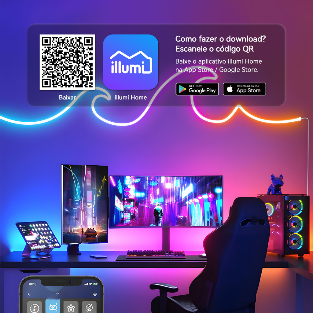 Fita de LED Neon RGB Controlada pelo APP — foto 7