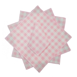 6 Guardanapos Xadrez Rosa em Oferta na Shopee