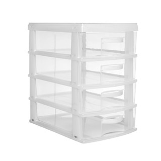 Porta Objetos 4 Gavetas Gaveteiro Compacto Com Limitador De Gaveta Jaguar