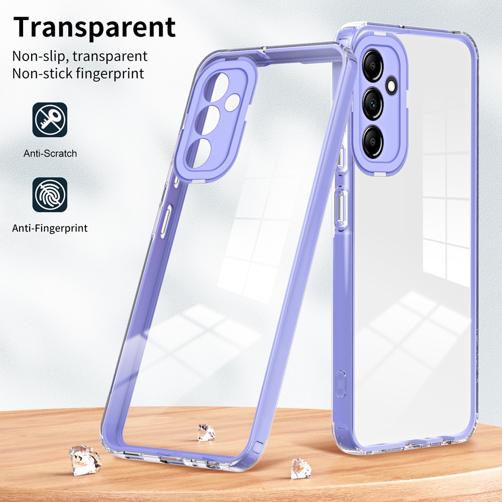 Capa Transparente À Prova De Choque Para Samsung Galaxy A14 A24 A34 A54 A13 Lite A23 A33 A53 A73 A52 A32 4G A52s A04s Tampa Traseira Do Telefone TPU + PC