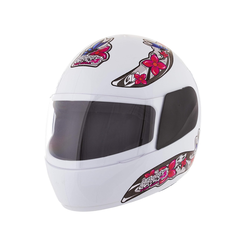 Capacete Feminino Branco Tamanho 56 Pro Tork Viseira Cristal Casco Em ABS Cinta Jugular Fecho Em EPS - Spare Parts and Accessories for Vehicles