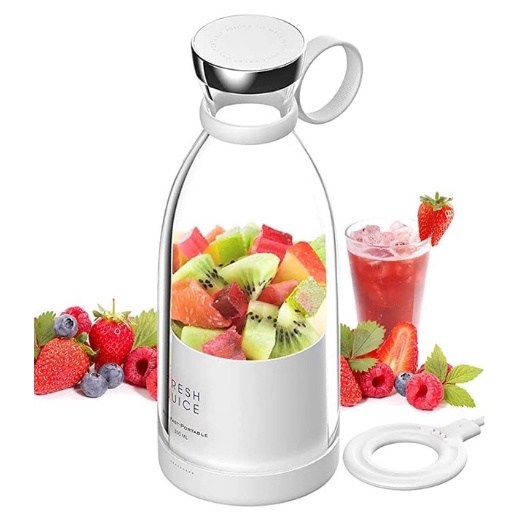 Mini Liquidificador Portatil Garrafa Mixer Mini Juice Copo 300ml Recarregável USB Sem Fio Base