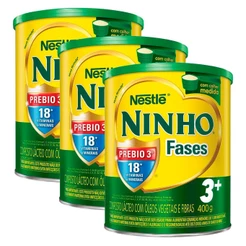 Composto Lácteo Ninho Fases 3+ 400g | Kit com três unidades