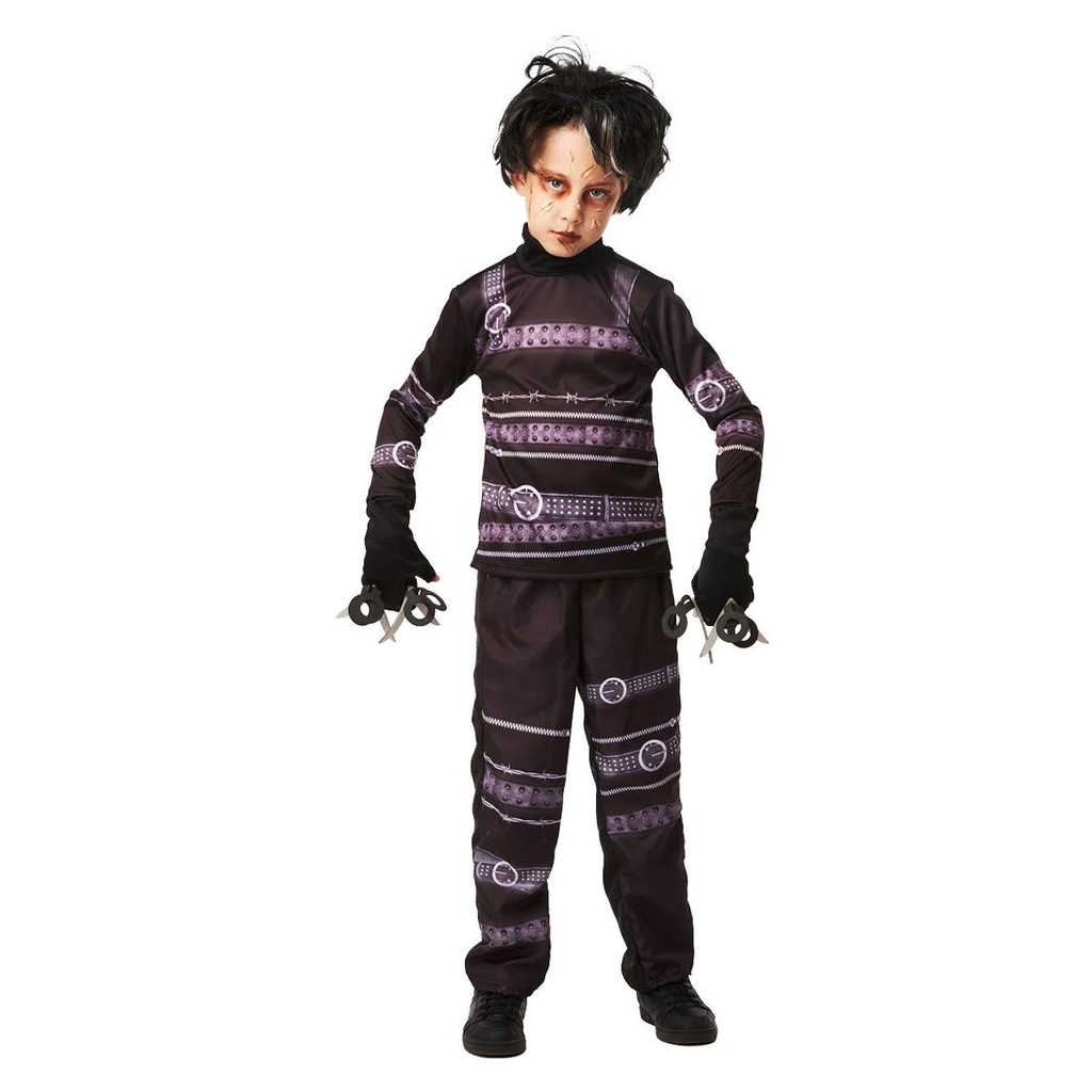 Fantasia Halloween Infantil Eduard Mãos De Tesoura Longa Completa