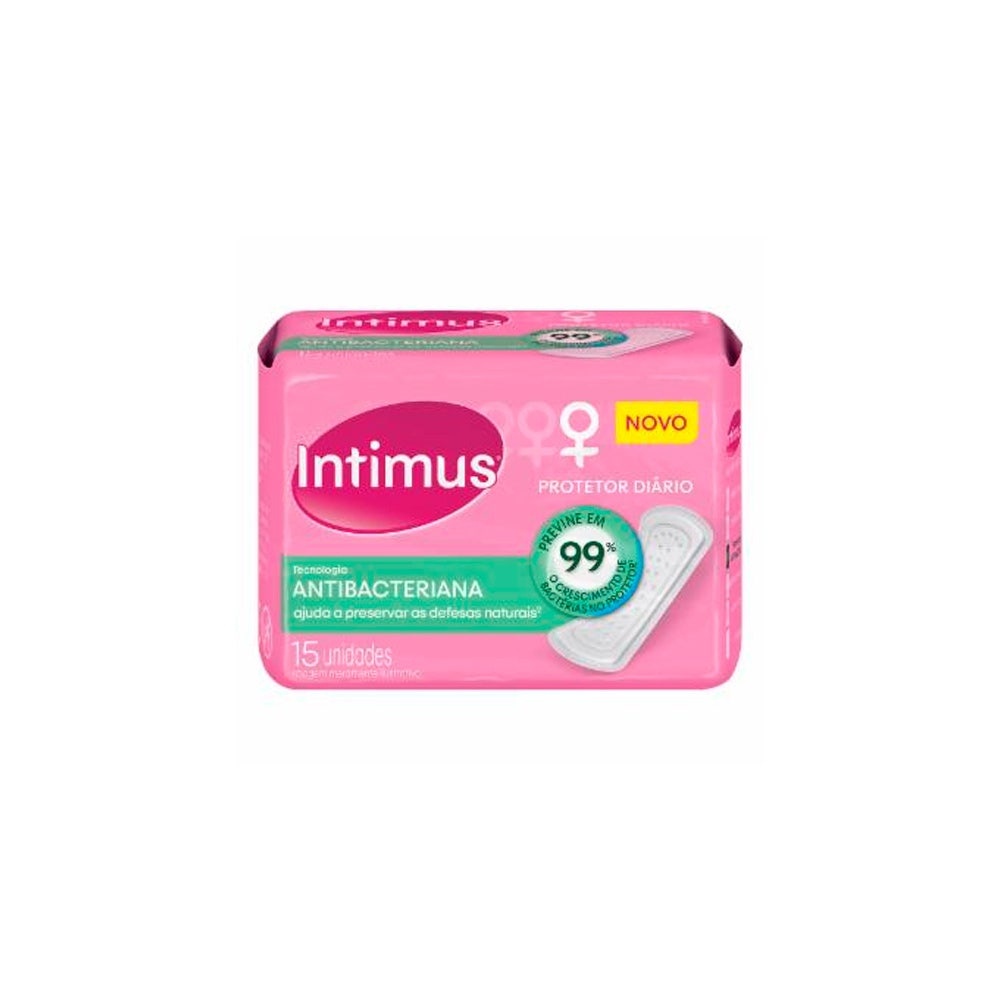 Protetor Diário Intimus sem Abas Antibacteriana c/15un