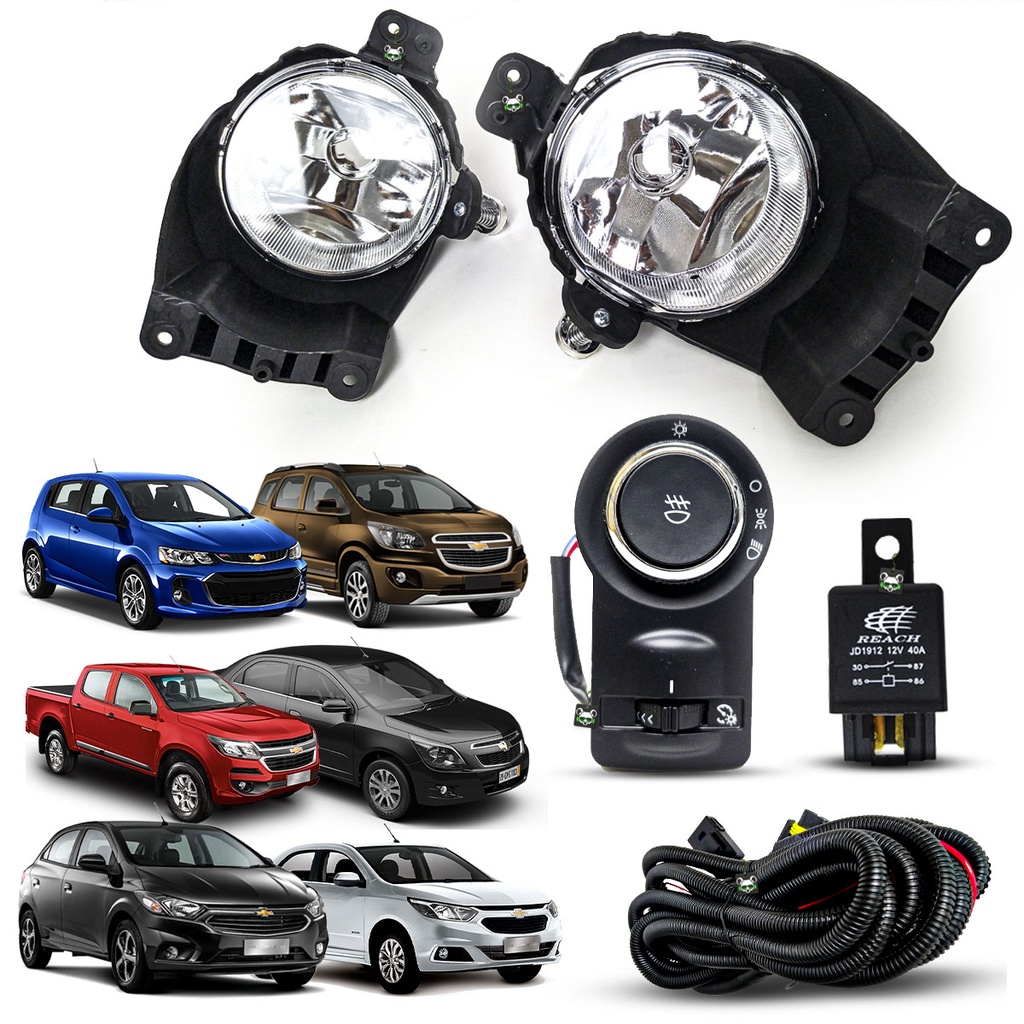 Kit Farol Auxiliar de Milha Sem Grade Cobalt 2012 2013 2014 2015 2016 2017 2018 2019 em Oferta na Shopee