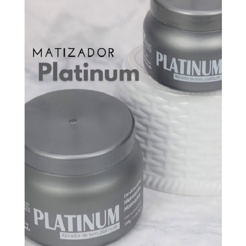 500gr - 01 Pote Grande Matizador Condicionador Hidratante Platinum Para Cabelo Loiro Platinado Mairibel Ativador De Tons