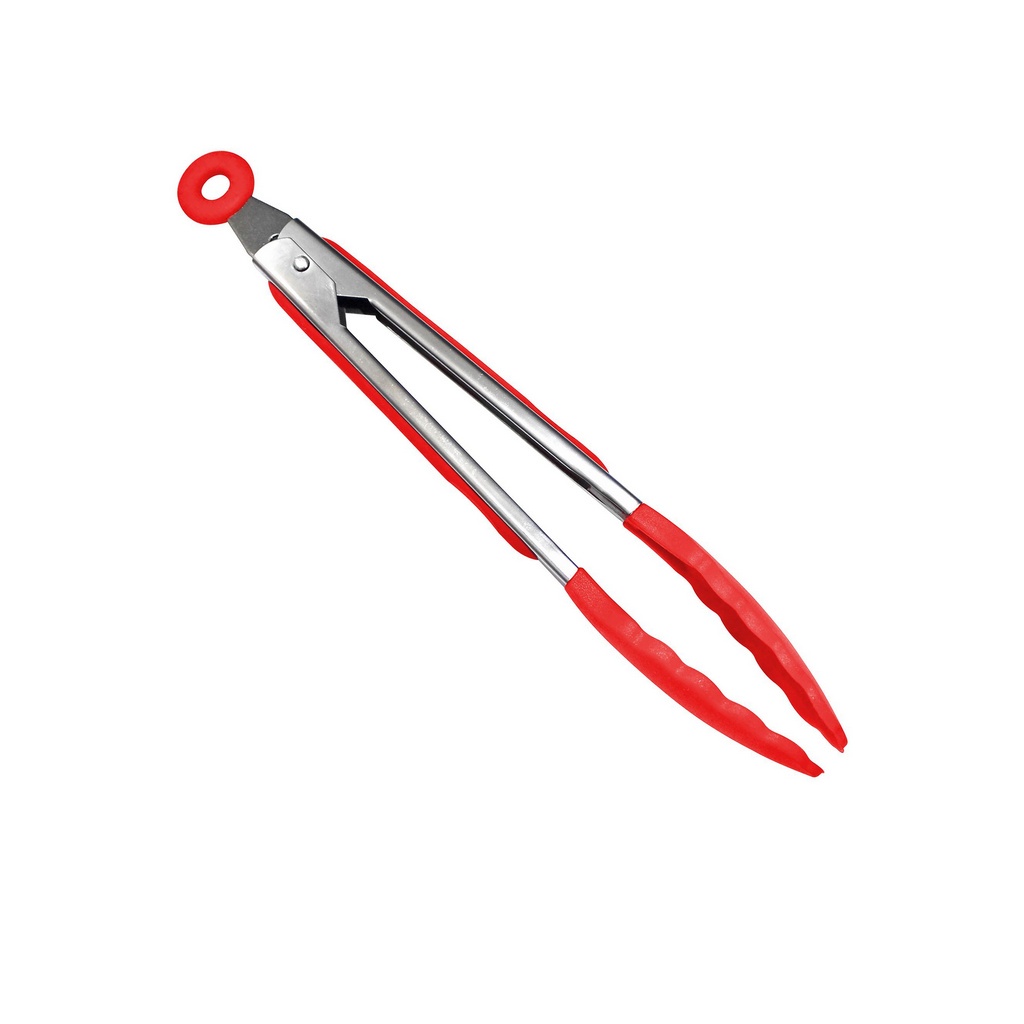 Pinça Pegador Multiuso Pegador de Silicone 25,5 cm Vermelho UNYHOME.