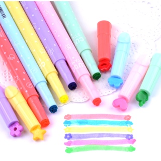 12 Cores/Conjunto De Caneta De Carimbo/Marcador De Grafite Criativo Fofo em Oferta na Shopee