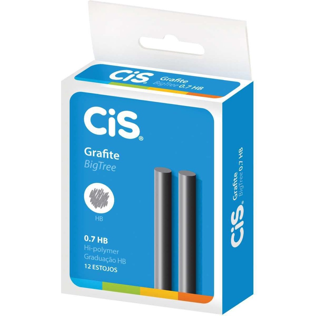 Grafite Escolar Cis BigTree HB 0.7mm Caixa com 12 Tubos