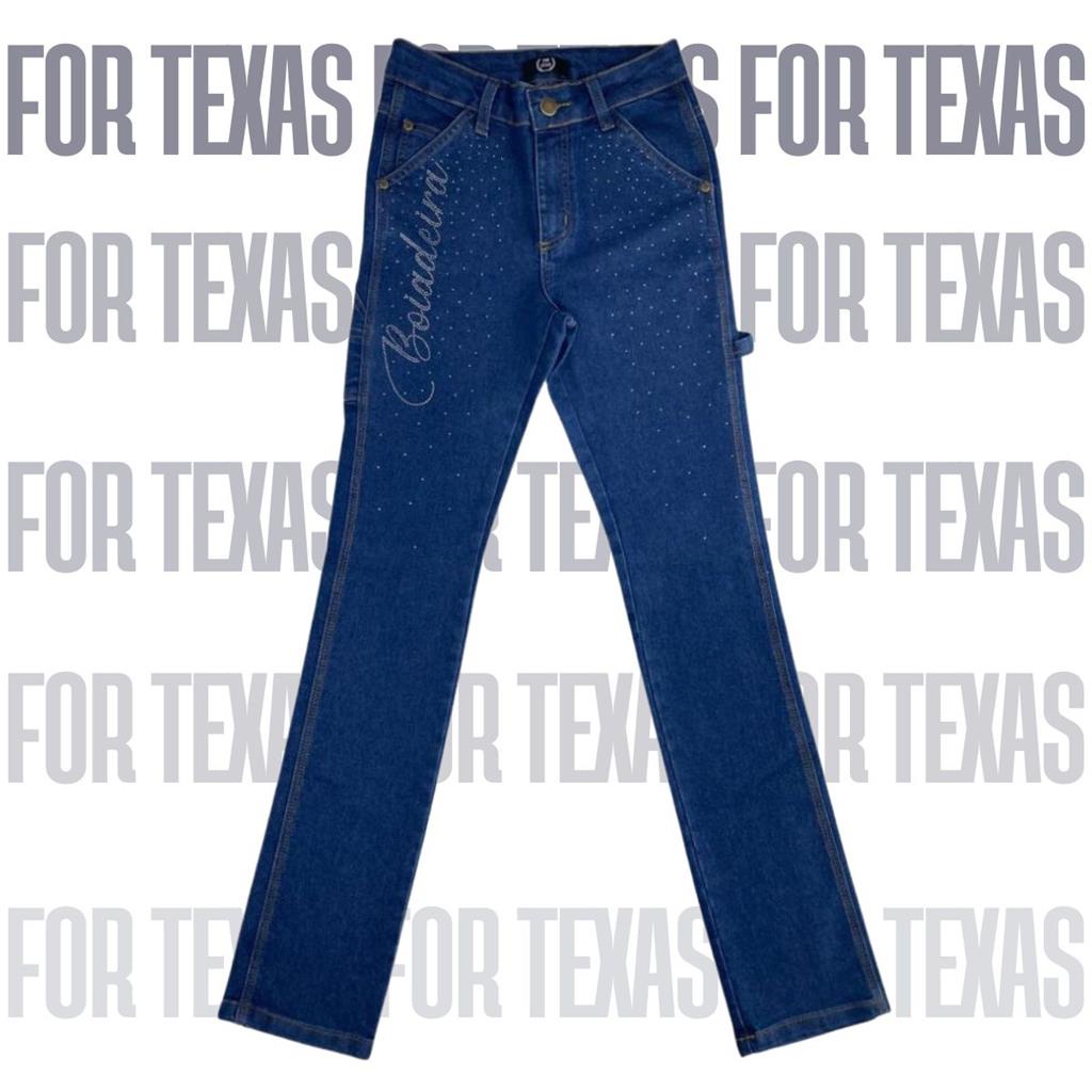 Calça Feminina Original For Texas Carpinteira Boiadeira Brilho De Strass R.6005