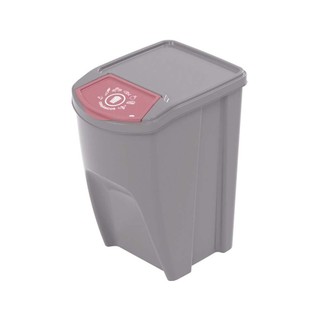 Lixeira Empilhável Seletiva 34 L Orgânico Cinza Plasútil em Oferta na Shopee