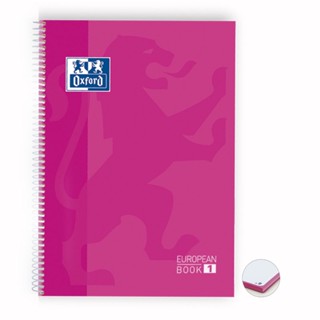 Caderno capa dura universitário 1x1 80 folhas 90g Rosa Oxford