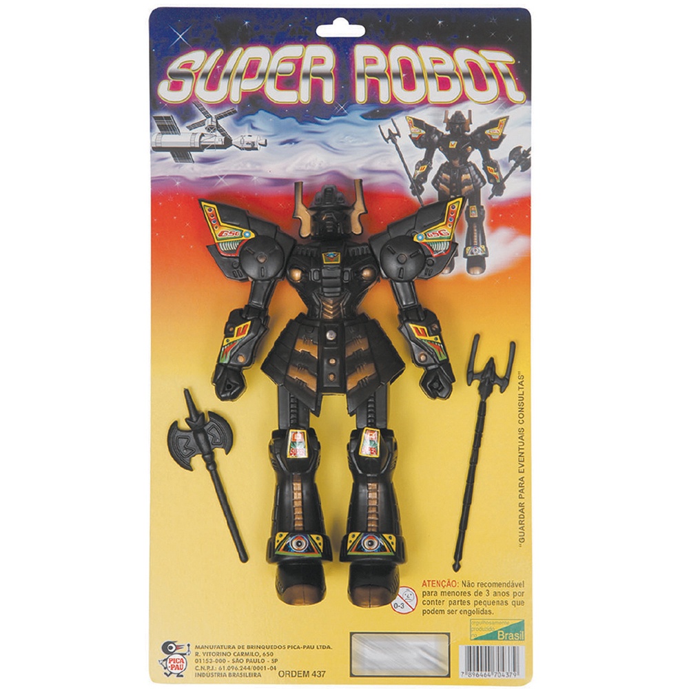 Super Robot Boneco Robô Infantil Com Acessórios Pica Pau