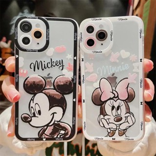 Capa Para Samsung Galaxy A13 A12 5G A22 A23 A03S A02 A03 A10 A10S A11 A20S A21S A30 A20 A31 M11 A04S Disney Casal Mickey Minnie Olhos De Anjo De Celular Flexível Transparente TPU