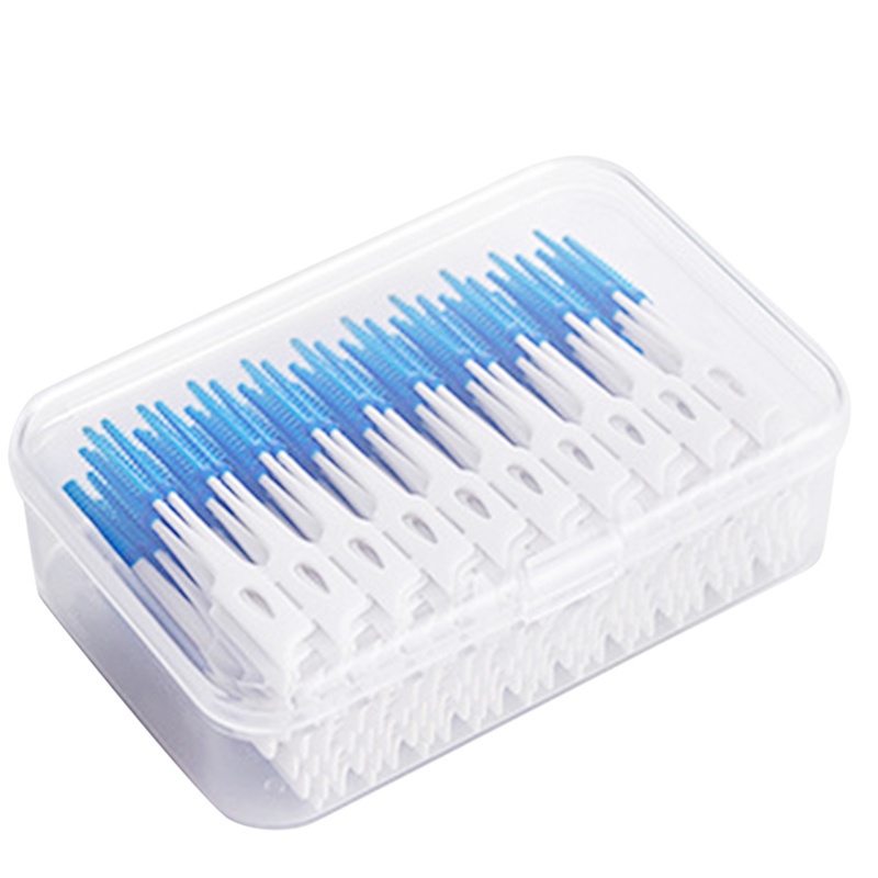 40Pcs/200Pcs Cuidados Com Os Dentes Escovas Interdentais De Silicone Escova De Limpeza Dos Palitos De Fio Dental Ferramentas Orais em Oferta na Shopee
