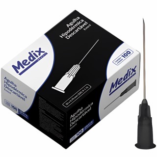 Agulha Descartável 30x0,70mm (22g x 1 1/4) Caixa com 100 Unidades Medix