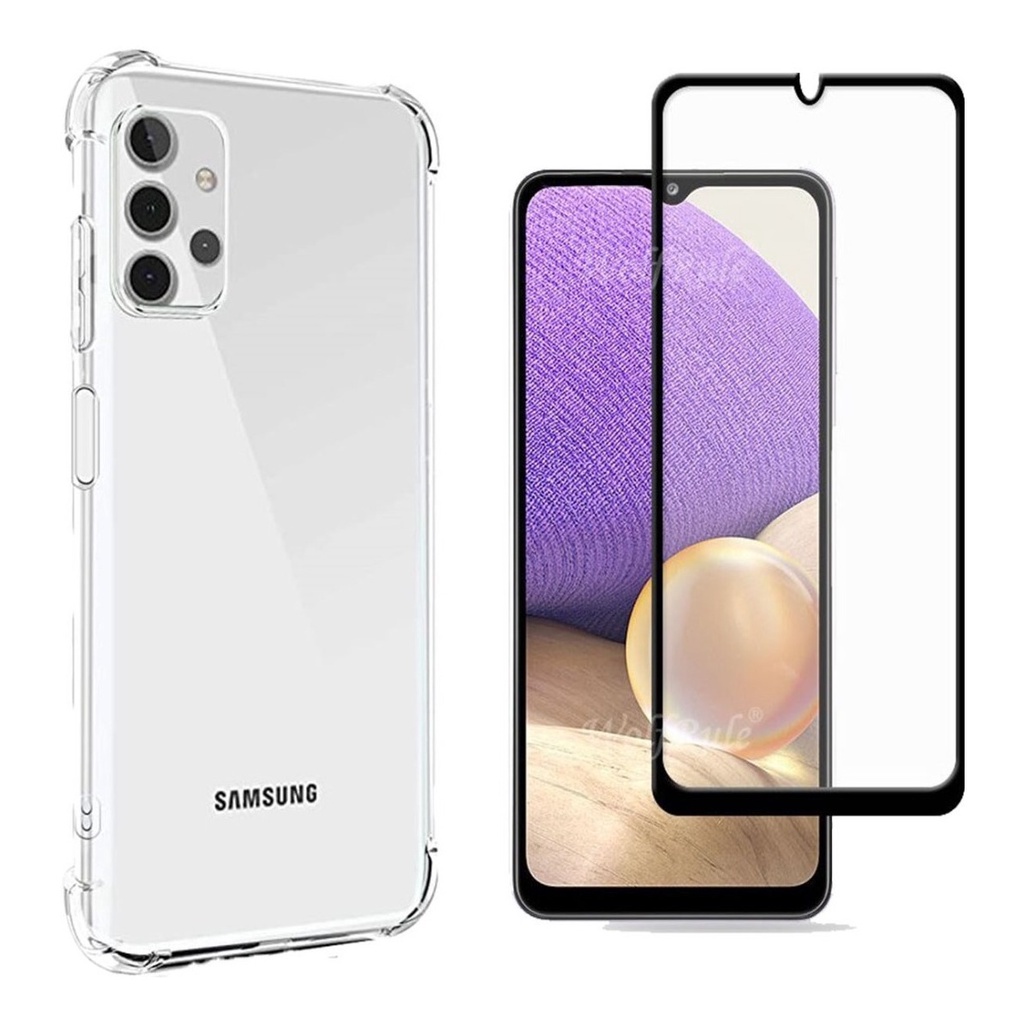 Capa Case Capinha Anti Impacto Para Galaxy A32 4G + Película 3D Vidro Temperado