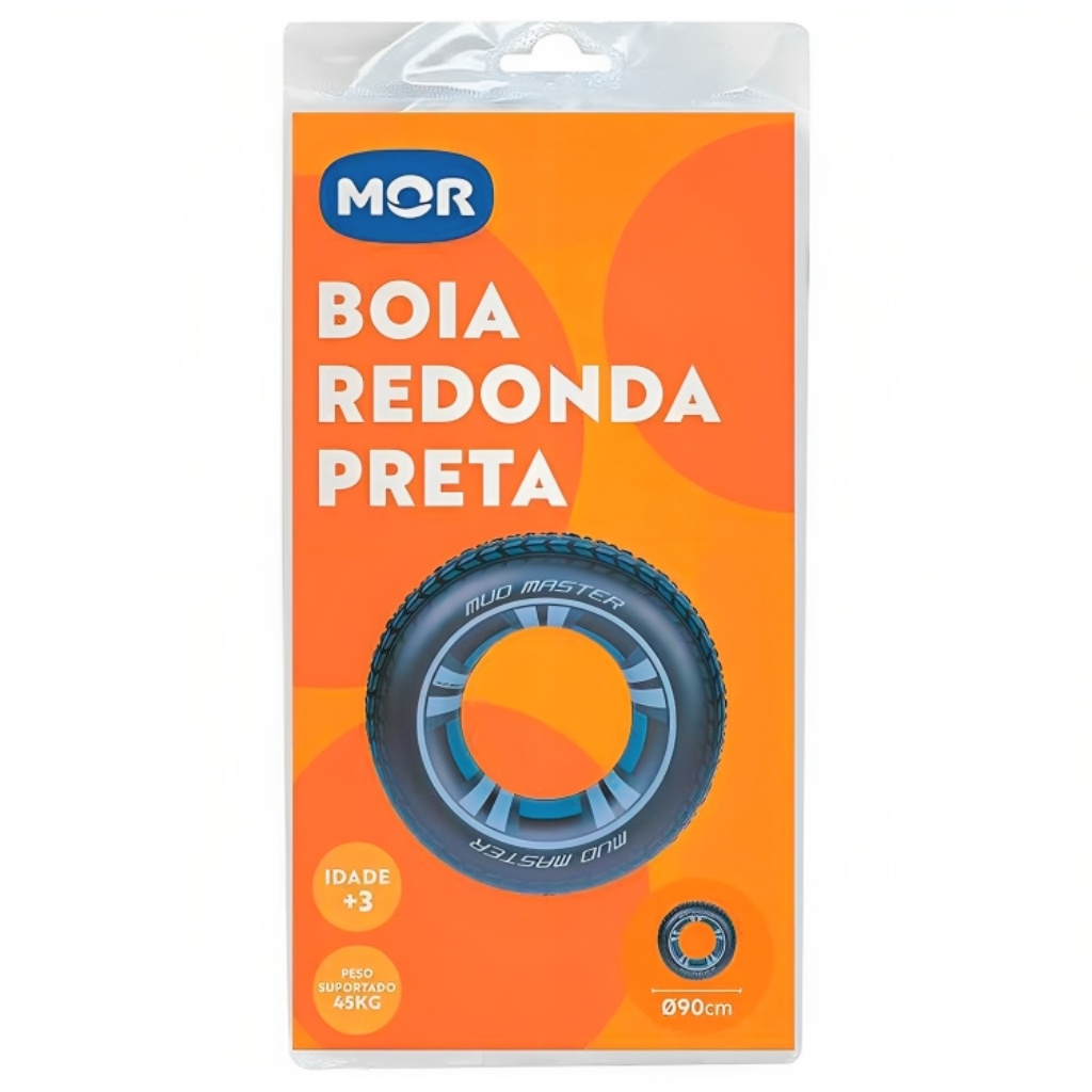 Boia Inflável Redonda P/ Adultos Preta 90CM 1813 - Mor