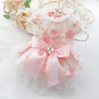 Roupa Do Cão Verão Gato Fino Princesa Vestido De Noiva Vestido De Noiva Alto Fixo Pequeno Cão Teddy Pet
