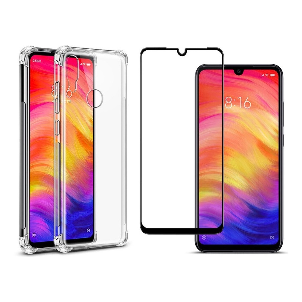 Capa Case Capinha Para Redmi Note 7 Pro + Película 3D Vidro Temperado