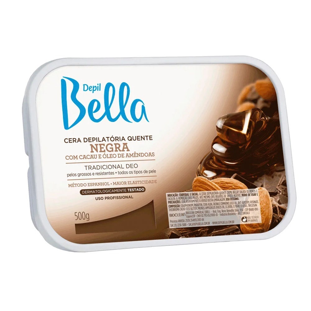 Cera Depilatória Depil Bella Negra 500g em Oferta na Shopee