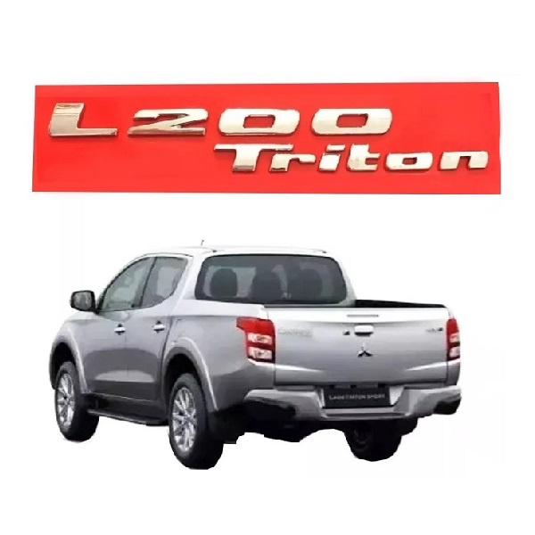 EMBLEMA L200 TRITON (MITSUBISHI) LETREIRO CROMADO