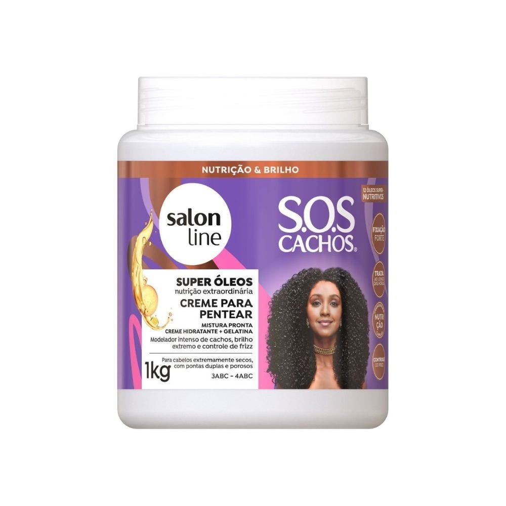 Creme de Pentear Salon Line Condicionador Sos Super Óleos 1kg em Oferta na Shopee