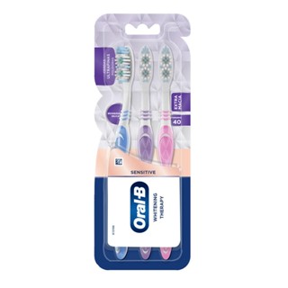 Escova Dental Oral-B Whitening Therapy Ultrafino Polidor 3 unidades