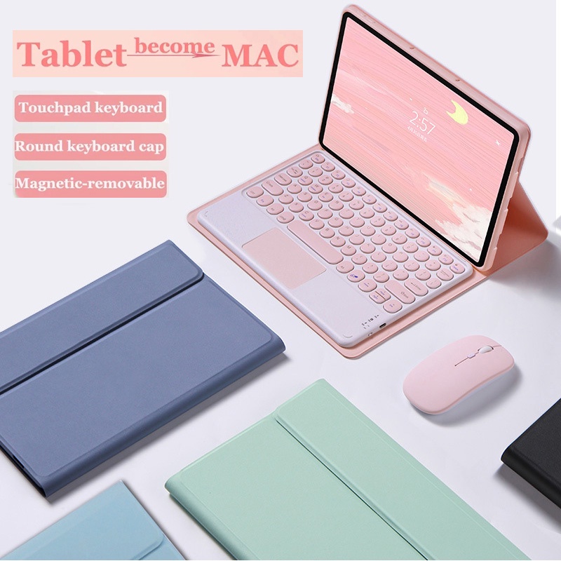 Caso Com Touch pad Teclado para Samsung Galaxy Tab S6 Lite 10.4 SM-P610/P615/P617 2020 P613/619 2022 P620 2024 sem fio Bluetooth magnético Touch pad Teclado caso Tampa Caixa