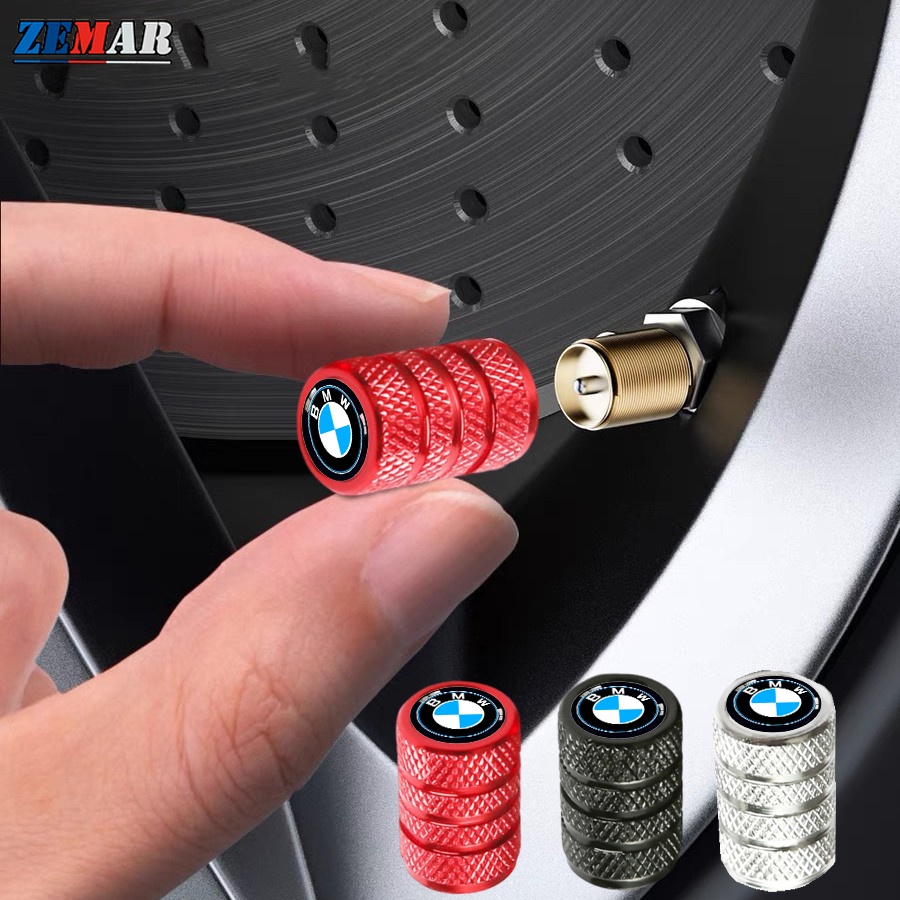4Pcs Bmw Tampas De Válvulas Para Pneus De Automóveis Bicicletas Automotivas Peças Metálicas Impressas F30 E36 320i F30 X1 E46 E90 Forma Cilíndrica Com Logotipo De Carro em Oferta na Shopee