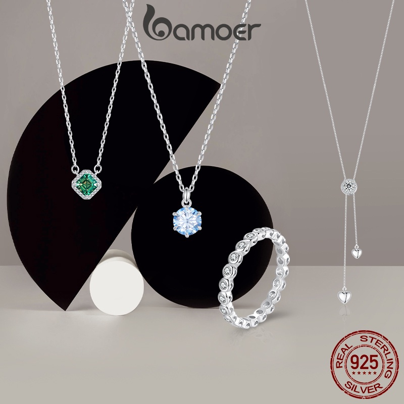 Colar De Fita Bamoer 925 Sterling Moissanita Clássica Cintilante Jóias Tassel Clássicas Para Presentes Femininos em Oferta na Shopee