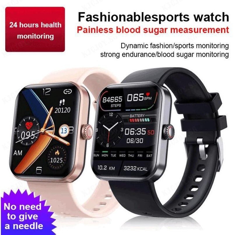 2024 Glicose No Sangue Açúcar Pressão De Oxigênio Relógio Esportivo Smartwatch Para Homens 1,91 Polegadas Tela Monitoramento Da Temperatura Corporal Mulheres