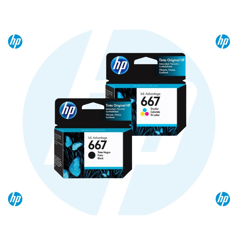 Kit Cartucho Hp 667 Preto + Hp 667 Colorido Original / REVENDEDOR OFICIAL HP