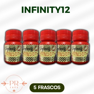 Kit Com 5 Infinit 12 Original Vermelho - 12 Caps - Suplemento Alimentar - Saúde